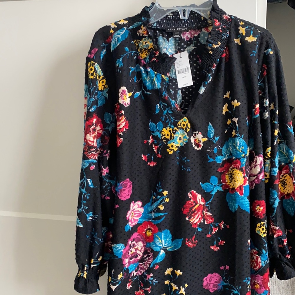 Lane Bryant floral blouse NWT